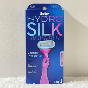 Schick Hydro Silk Expert Care Moisture Hydration Razor Handle + 2 Cartridges New